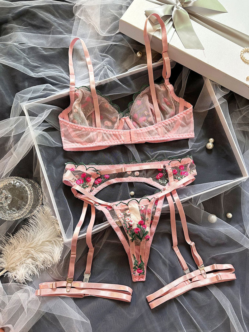 Lilianna's Delicate Floral Lingerie