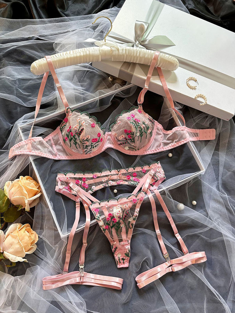 Lilianna's Delicate Floral Lingerie